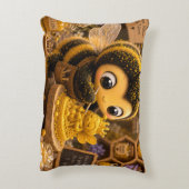 Golden Bumblebee in Bloom Dance.11 Accent Kussen (Achterkant (Verticaal))
