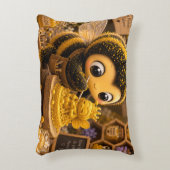 Golden Bumblebee in Bloom Dance.11 Accent Kussen (Voorkant(Verticaal))