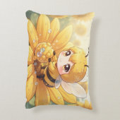 Golden Bumblebee in Bloom Dance.1 Accent Kussen (Achterkant (Verticaal))