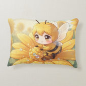 Golden Bumblebee in Bloom Dance.1 Accent Kussen (Achterkant)