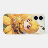Golden Bumblebee in Bloom Dance.1 iPhone 16 Hoesje (Achterkant horizontaal)
