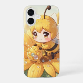 Golden Bumblebee in Bloom Dance.1 iPhone 16 Hoesje