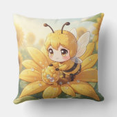 Golden Bumblebee in Bloom Dance.1 Kussen (Achterkant)
