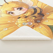 Golden Bumblebee in Bloom Dance.1 Sherpa Deken (3/4)