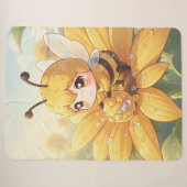 Golden Bumblebee in Bloom Dance.1 Sherpa Deken (Voorkant (horizontaal))