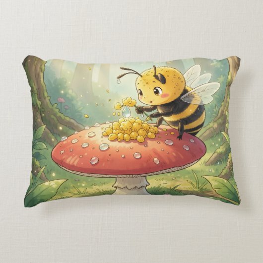 Golden Bumblebee in Bloom Dance.2 Accent Kussen (Voorkant)