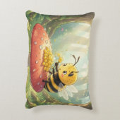 Golden Bumblebee in Bloom Dance.2 Accent Kussen (Achterkant (Verticaal))
