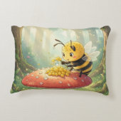 Golden Bumblebee in Bloom Dance.2 Accent Kussen (Achterkant)