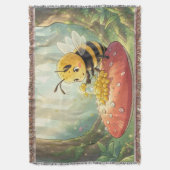 Golden Bumblebee in Bloom Dance.2 Deken (Voorkant Verticaal)