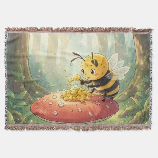 Golden Bumblebee in Bloom Dance.2 Deken (Voorkant)
