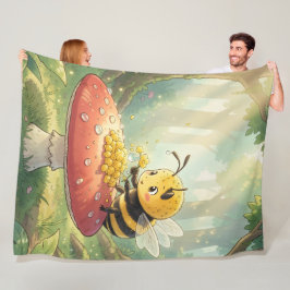 Golden Bumblebee in Bloom Dance.2 Fleece Deken