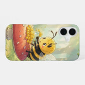 Golden Bumblebee in Bloom Dance.2 iPhone 16 Hoesje (Achterkant horizontaal)