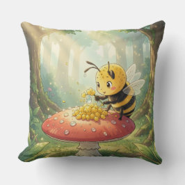 Golden Bumblebee in Bloom Dance.2 Kussen
