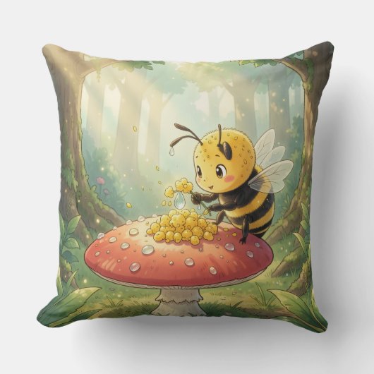Golden Bumblebee in Bloom Dance.2 Kussen (Voorkant)