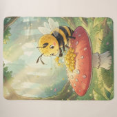 Golden Bumblebee in Bloom Dance.2 Sherpa Deken (Voorkant (horizontaal))