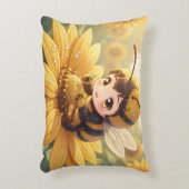 Golden Bumblebee in Bloom Dance.3 Accent Kussen (Voorkant(Verticaal))