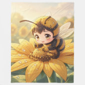 Golden Bumblebee in Bloom Dance.3 Fleece Deken (Voorkant)
