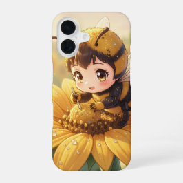 Golden Bumblebee in Bloom Dance.3 iPhone 16 Hoesje