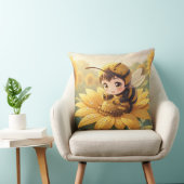 Golden Bumblebee in Bloom Dance.3 Kussen (Stoel)