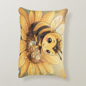 Golden Bumblebee in Bloom Dance.4 Accent Kussen (Achterkant (Verticaal))