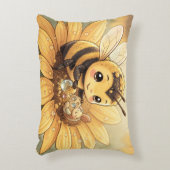 Golden Bumblebee in Bloom Dance.4 Accent Kussen (Voorkant(Verticaal))