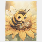 Golden Bumblebee in Bloom Dance.4 Fleece Deken (Voorkant)