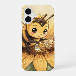 Golden Bumblebee in Bloom Dance.4 iPhone 16 Hoesje
