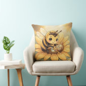 Golden Bumblebee in Bloom Dance.4 Kussen (Stoel)