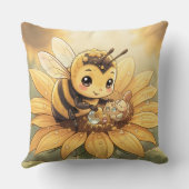 Golden Bumblebee in Bloom Dance.4 Kussen (Achterkant)