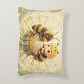 Golden Bumblebee in Bloom Dance.5 Accent Kussen (Achterkant (Verticaal))