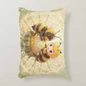 Golden Bumblebee in Bloom Dance.5 Accent Kussen (Voorkant(Verticaal))