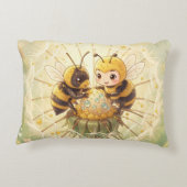 Golden Bumblebee in Bloom Dance.5 Accent Kussen (Achterkant)