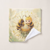 Golden Bumblebee in Bloom Dance.5 Bad Handdoek (Wasdoekje)