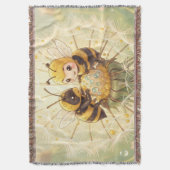 Golden Bumblebee in Bloom Dance.5 Deken (Voorkant Verticaal)