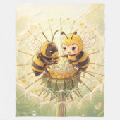 Golden Bumblebee in Bloom Dance.5 Fleece Deken (Voorkant)