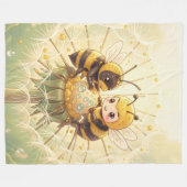 Golden Bumblebee in Bloom Dance.5 Fleece Deken (Voorkant (Horizontaal))