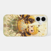 Golden Bumblebee in Bloom Dance.5 iPhone 16 Hoesje (Achterkant horizontaal)