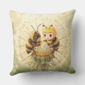 Golden Bumblebee in Bloom Dance.5 Kussen (Achterkant)