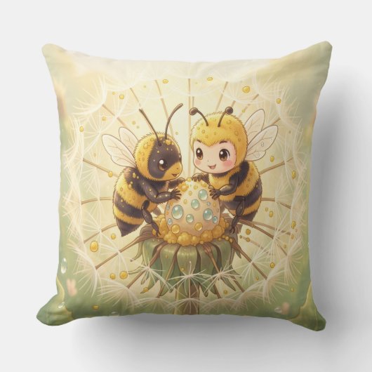 Golden Bumblebee in Bloom Dance.5 Kussen (Voorkant)