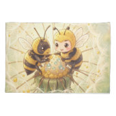 Golden Bumblebee in Bloom Dance.5 Kussensloop (Achterkant)