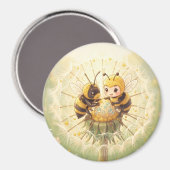 Golden Bumblebee in Bloom Dance.5 Magneet (Voorkant / Achterkant)