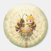 Golden Bumblebee in Bloom Dance.5 Magneet (Voorkant)