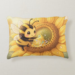 Golden Bumblebee in Bloom Dance.6 Accent Kussen