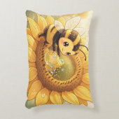 Golden Bumblebee in Bloom Dance.6 Accent Kussen (Voorkant(Verticaal))