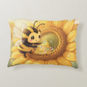 Golden Bumblebee in Bloom Dance.6 Accent Kussen (Achterkant)