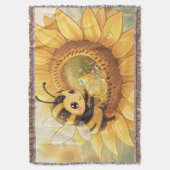 Golden Bumblebee in Bloom Dance.6 Deken (Voorkant Verticaal)
