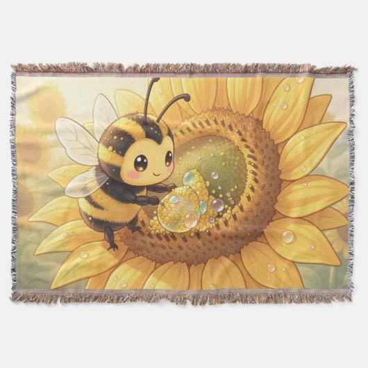 Golden Bumblebee in Bloom Dance.6 Deken (Voorkant)