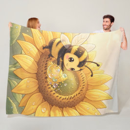 Golden Bumblebee in Bloom Dance.6 Fleece Deken