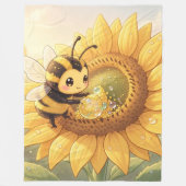 Golden Bumblebee in Bloom Dance.6 Fleece Deken (Voorkant)