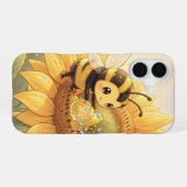 Golden Bumblebee in Bloom Dance.6 iPhone 16 Hoesje (Achterkant horizontaal)
